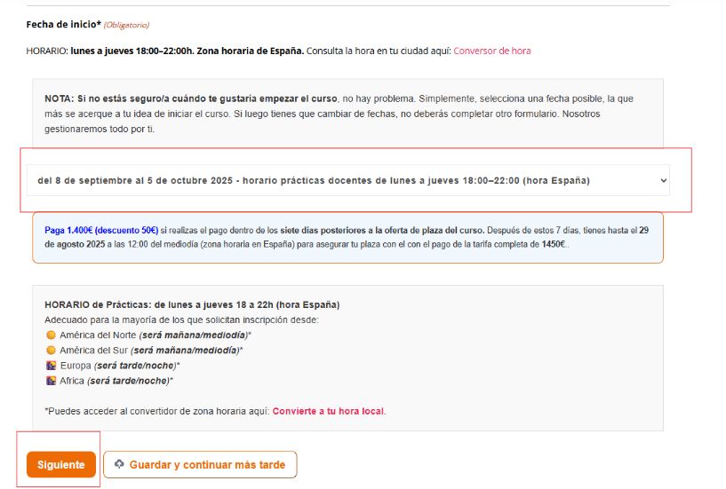 formulario de inscripción curso certificado ELE
